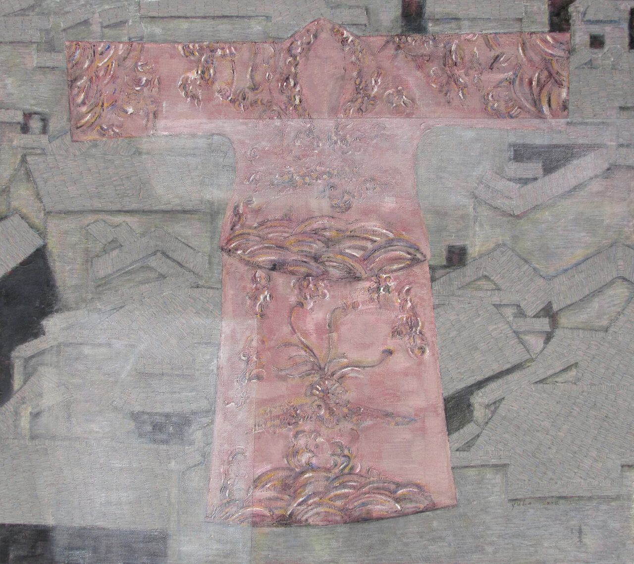 《宅·衣之二十二》 200×180cm 布面油画 2009年