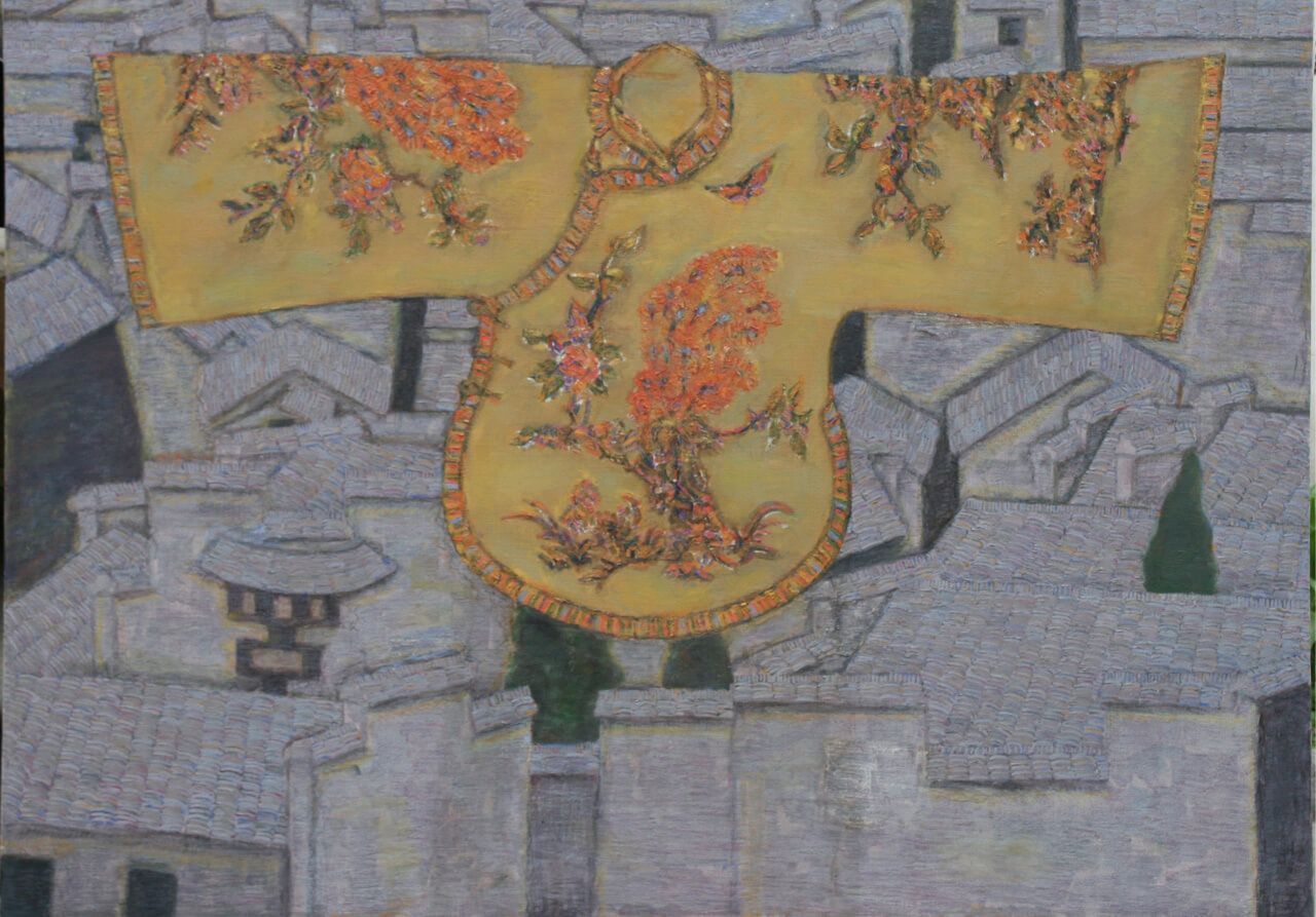 《宅·衣之十七》 200×140cm2008年布面油画