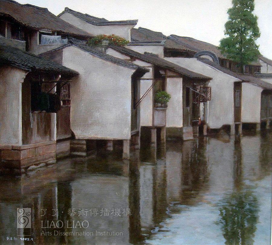 3  《水乡》   60×55cm