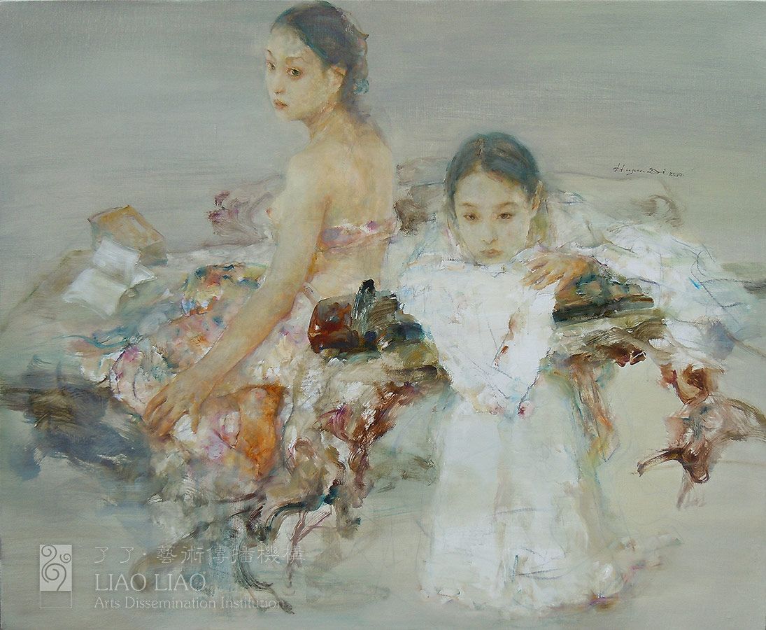 28  《红玫瑰白玫瑰》  110×90cm