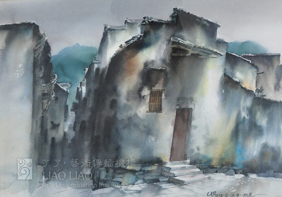 13  《老宅院即景》  77×52cm