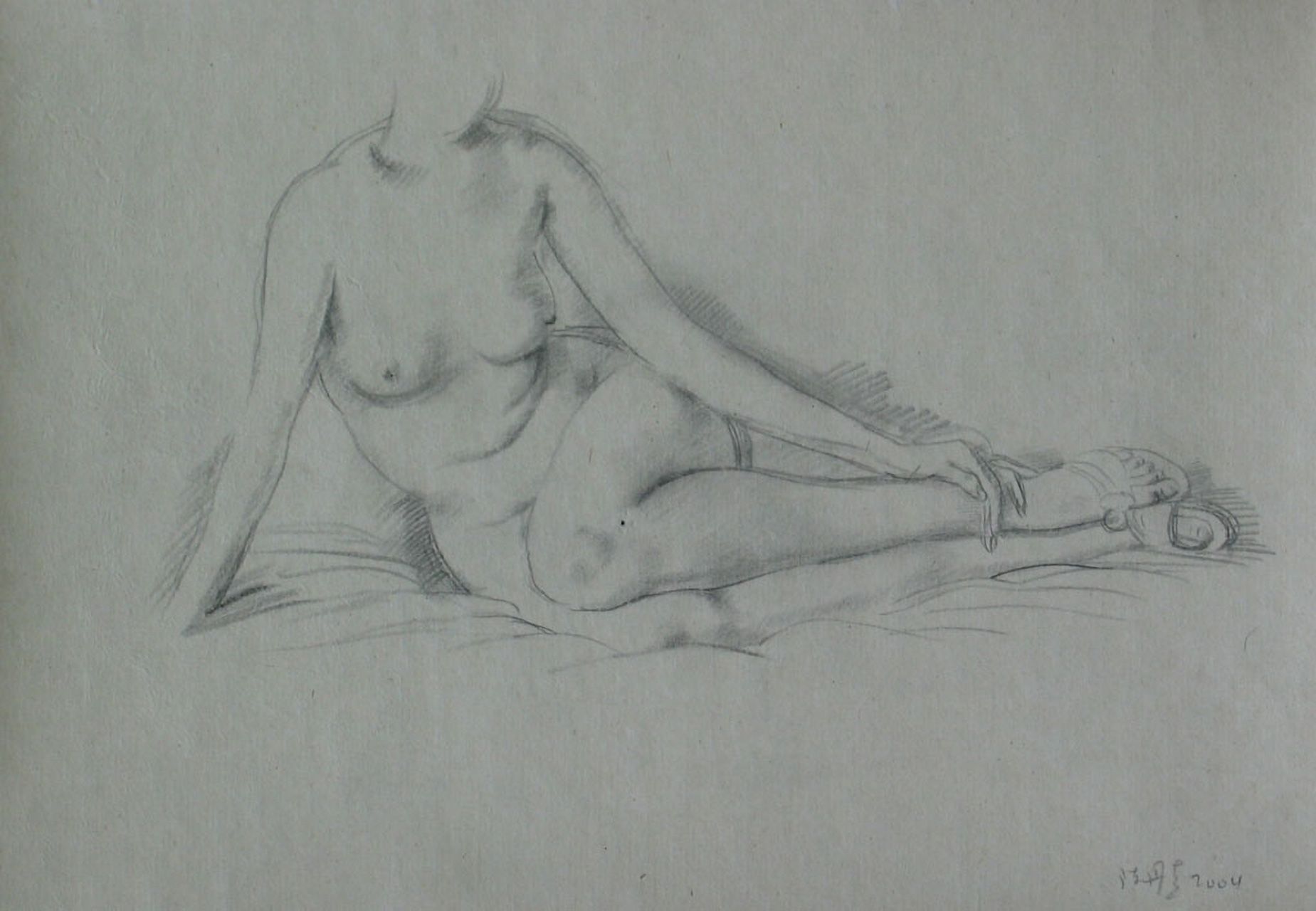 《素描》27×39cm纸本素描2004年