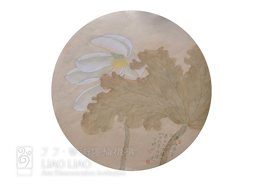 扇4  《小品》  圆形直径33cm