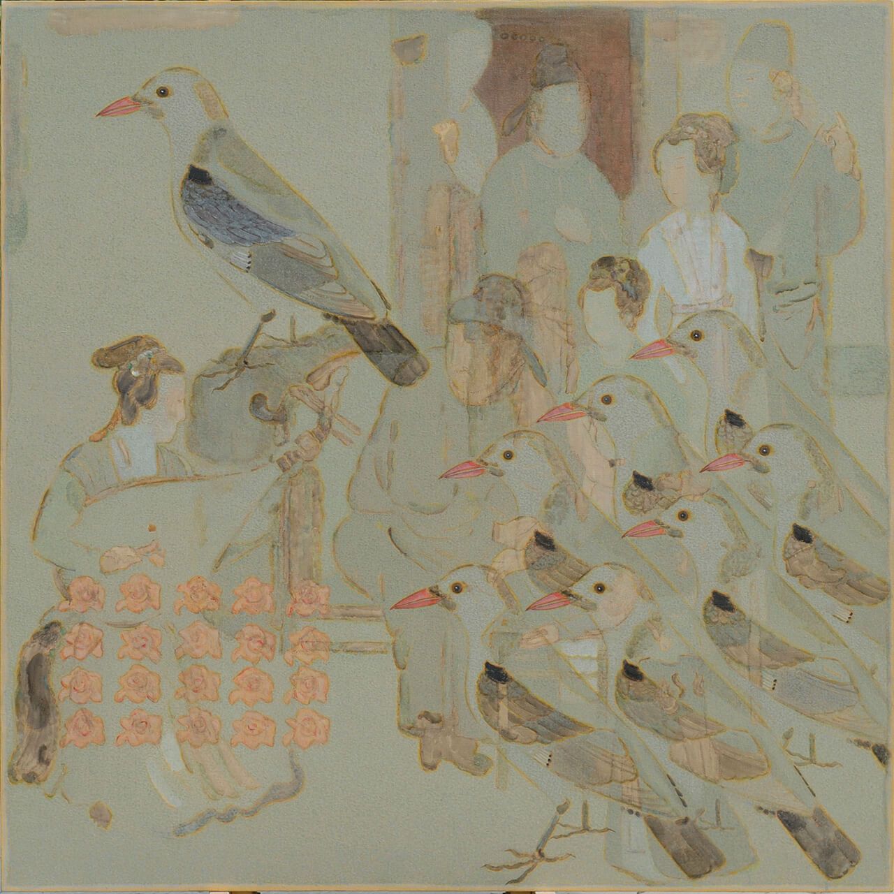 6《透.众生.向》160×160cm布面油画2007年