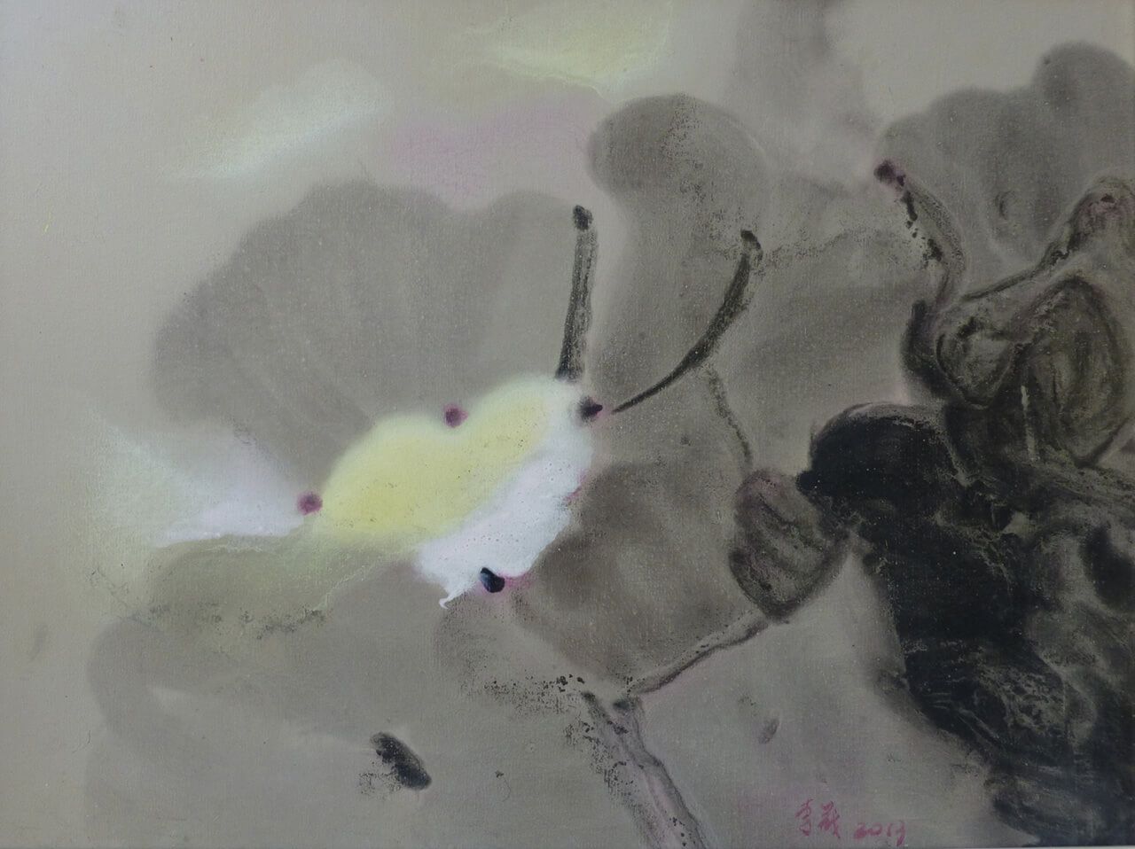 7.《意象花卉系列》55×38cm布面油画2012年