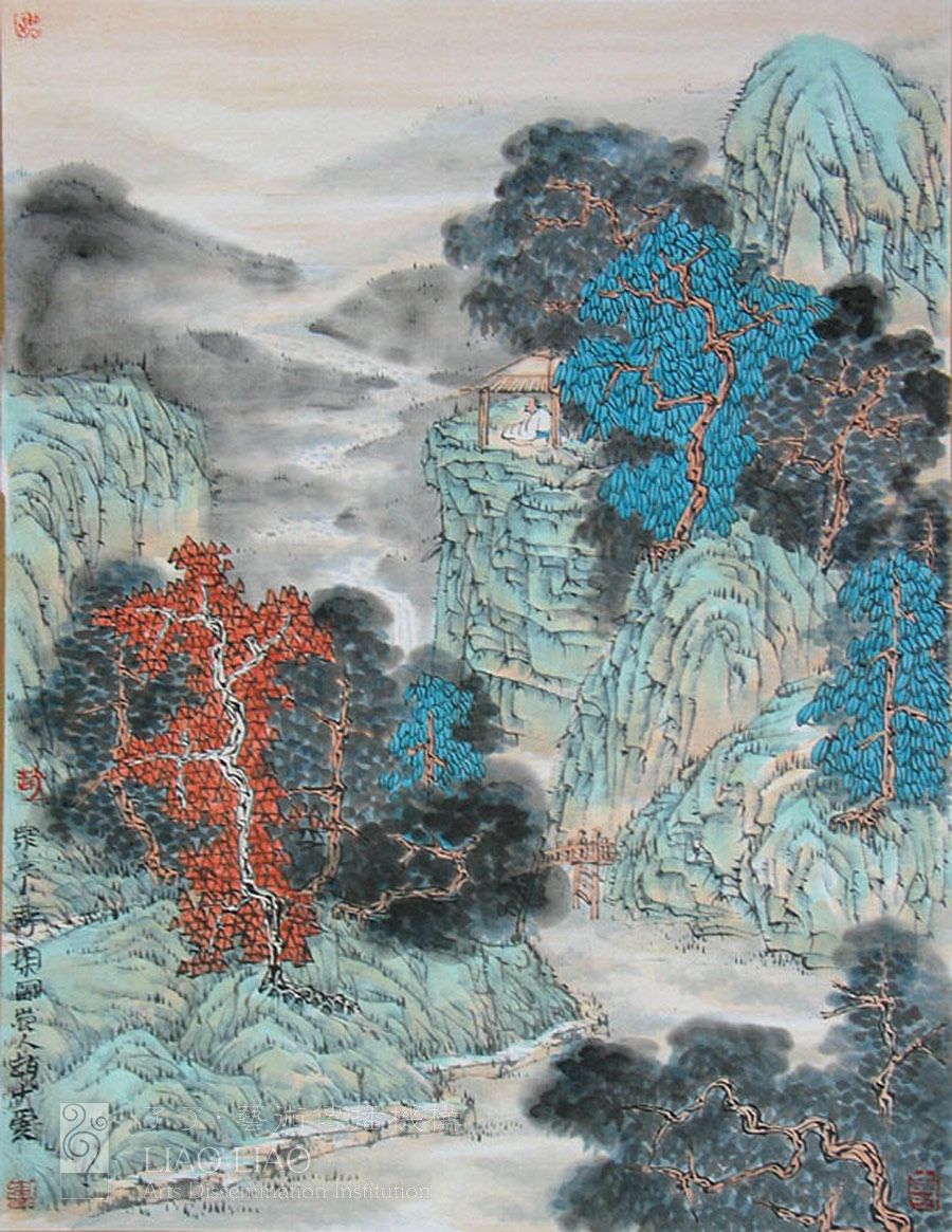 小品11  《泉亭静闲图》  31×40cm