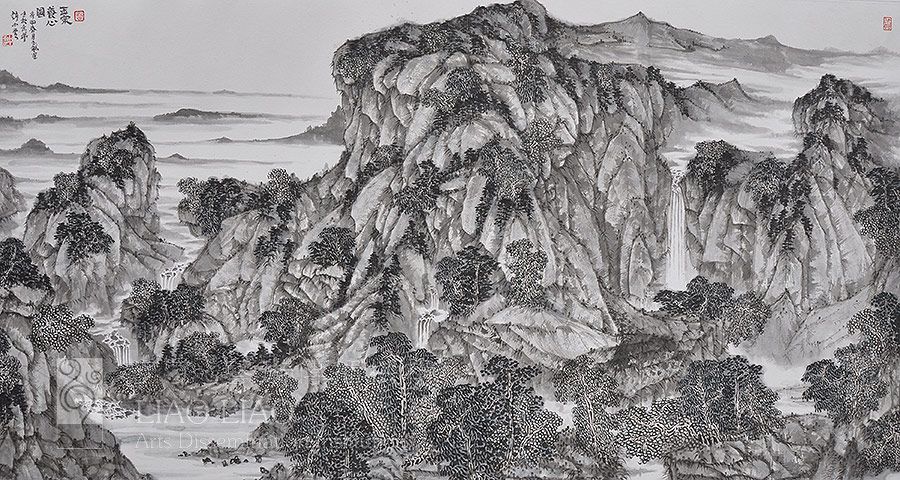 四尺8  《玉泉养心图》  136×68cm