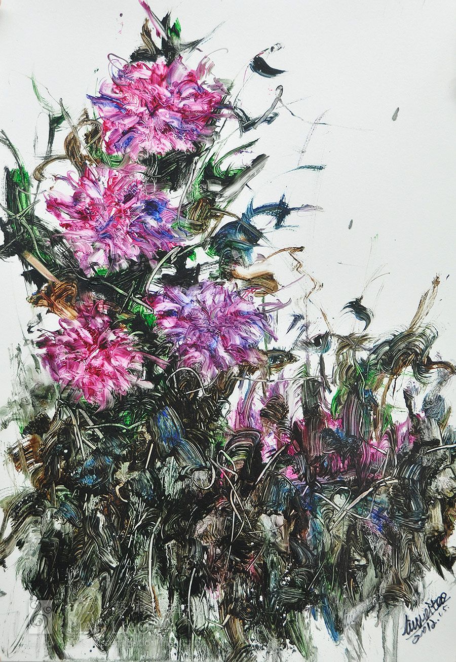 20  《春花》   53.5×77cm