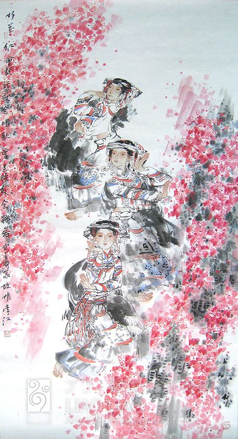 四尺2  《好花红》  70×136cm