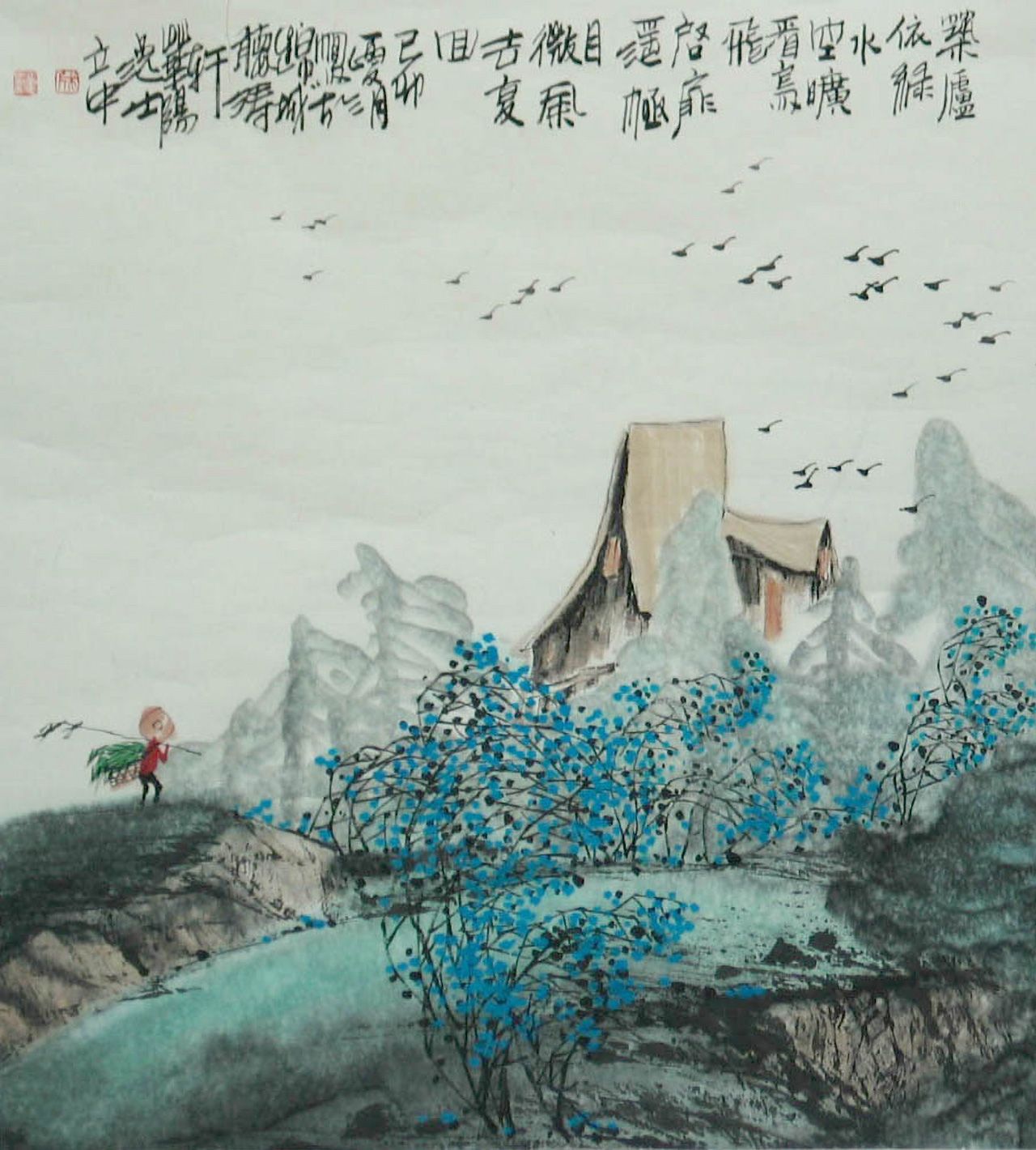 四尺斗9《乡情系列》68×68cm2004年