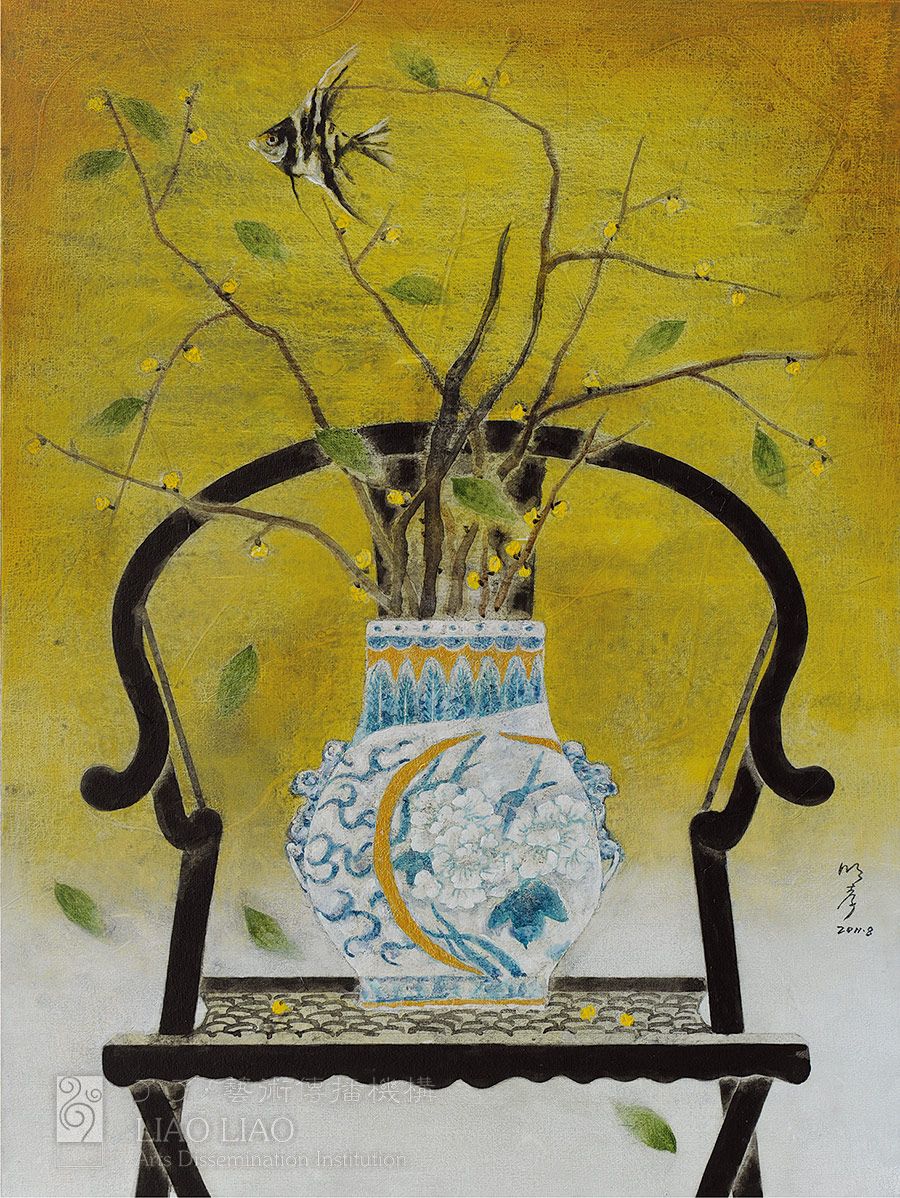 70  《瓶花》  60×80cm