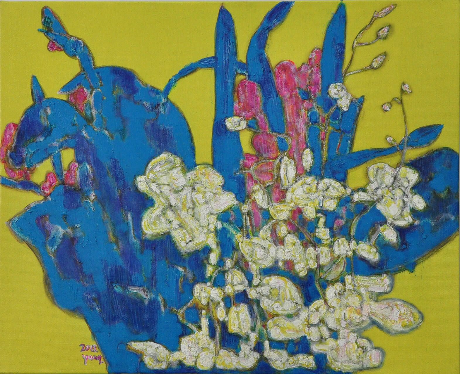 8《花》80×65cm布面油画2013年