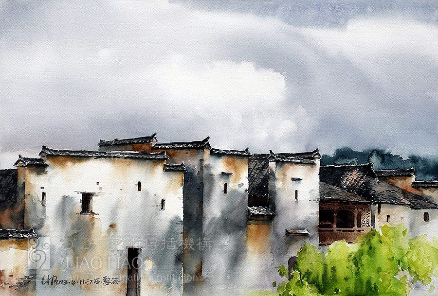 33  《老宅院即景》  77×52cm