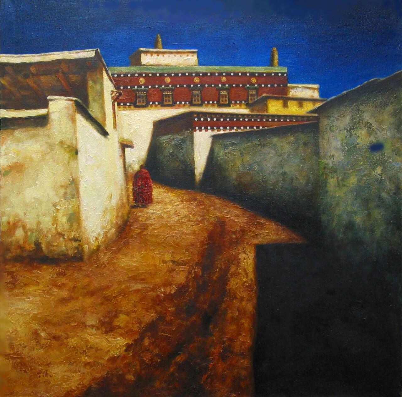 11《正午》 80×80cm布面油画1998年