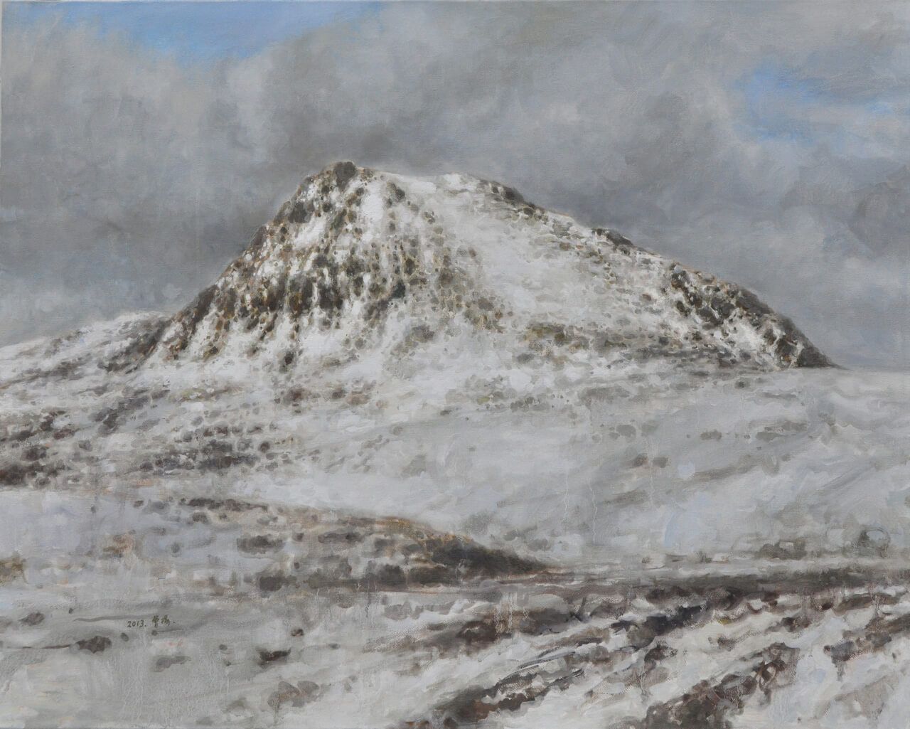 19《雪景》 100×80cm布面油画2013年