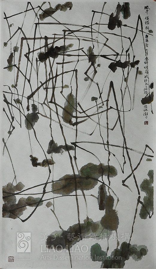 四尺5  《荷》  144×76cm