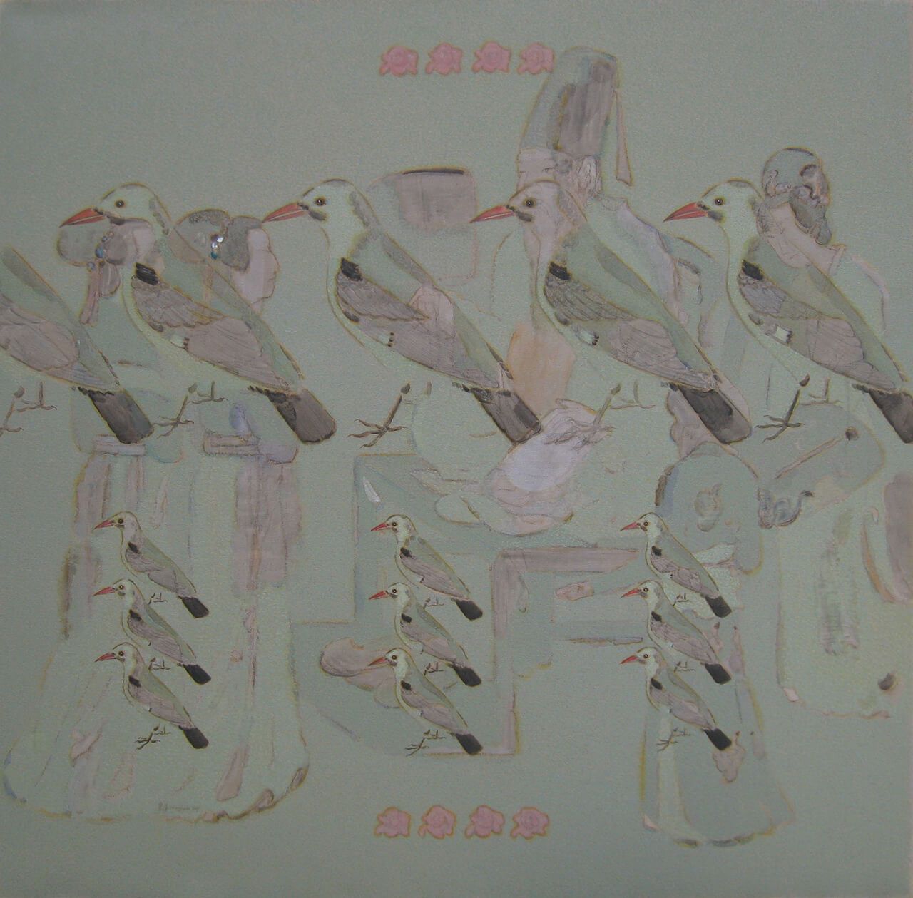 5《透.众生向》160×160cm布面油画2007年