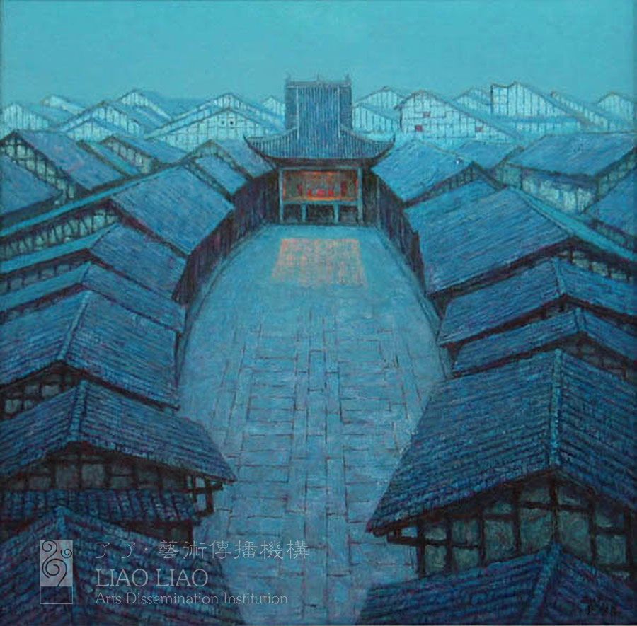 4  《川西民居系列-罗城》  90×90cm