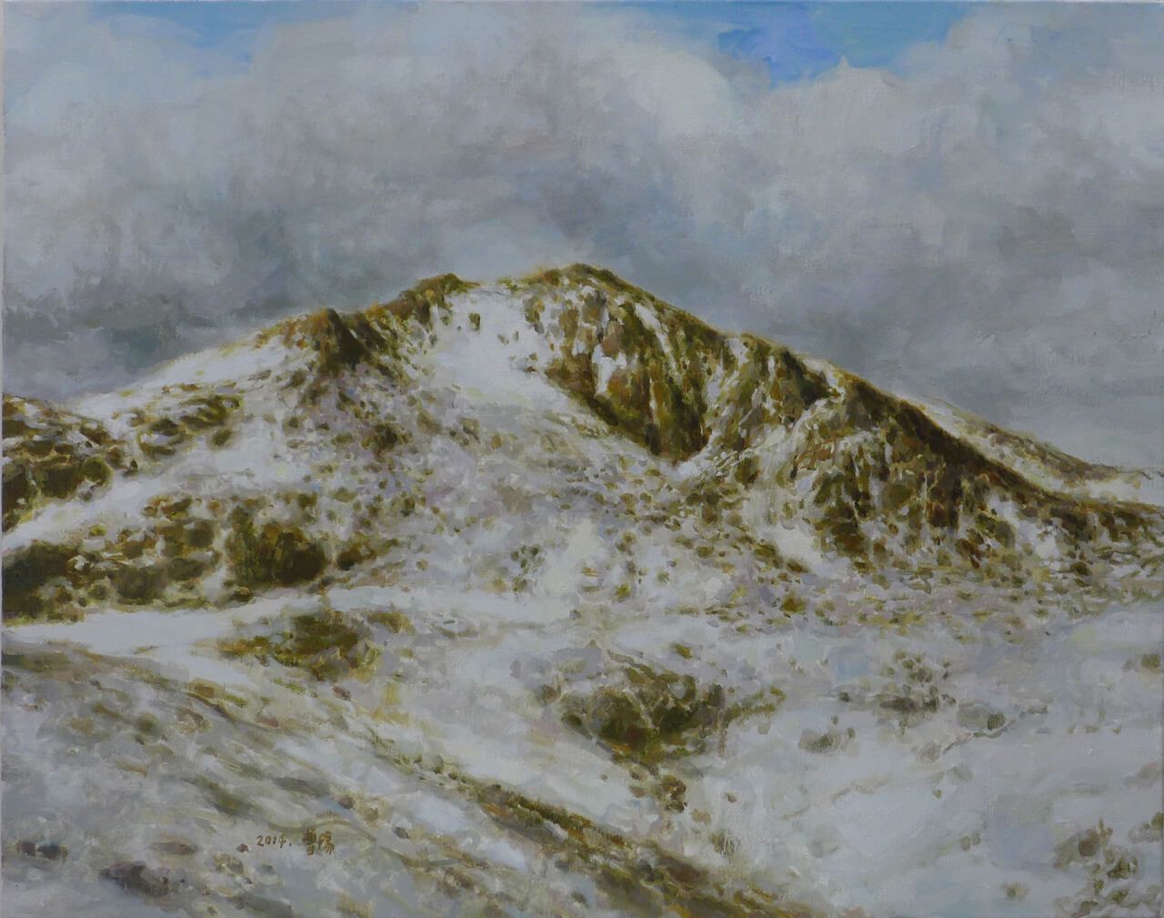 17《雪景》50×40cm布面油画2014年