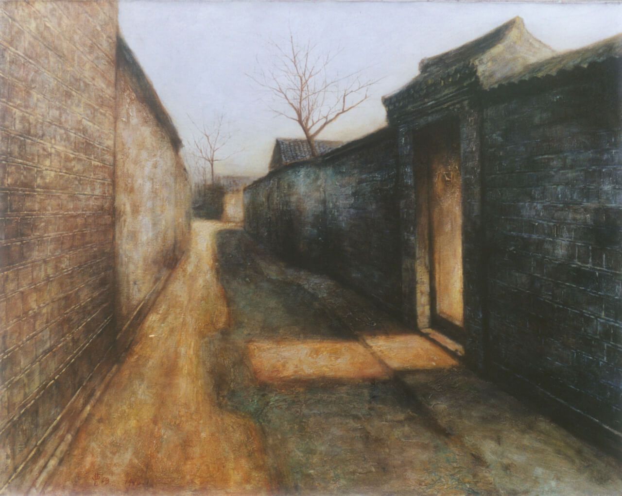 9《街景》100×80cm布面油画1998年