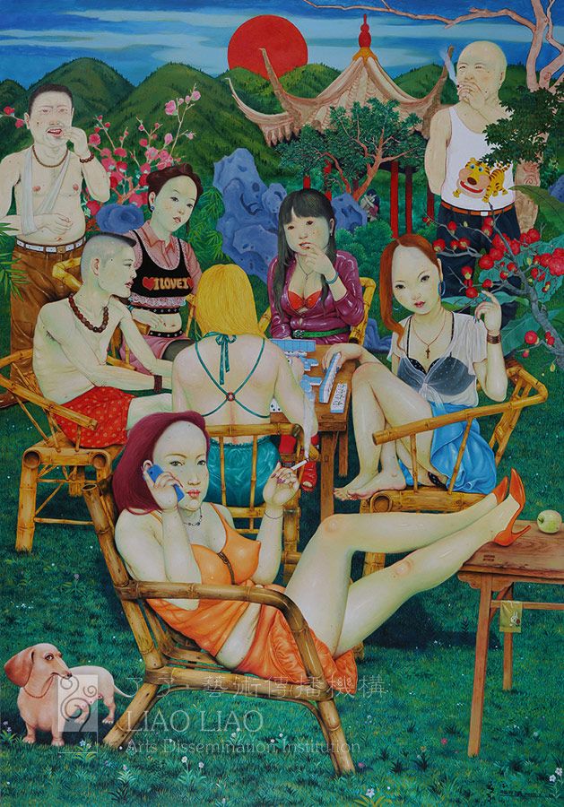 3《东方升起红太阳》140×200cm布面油画2015年