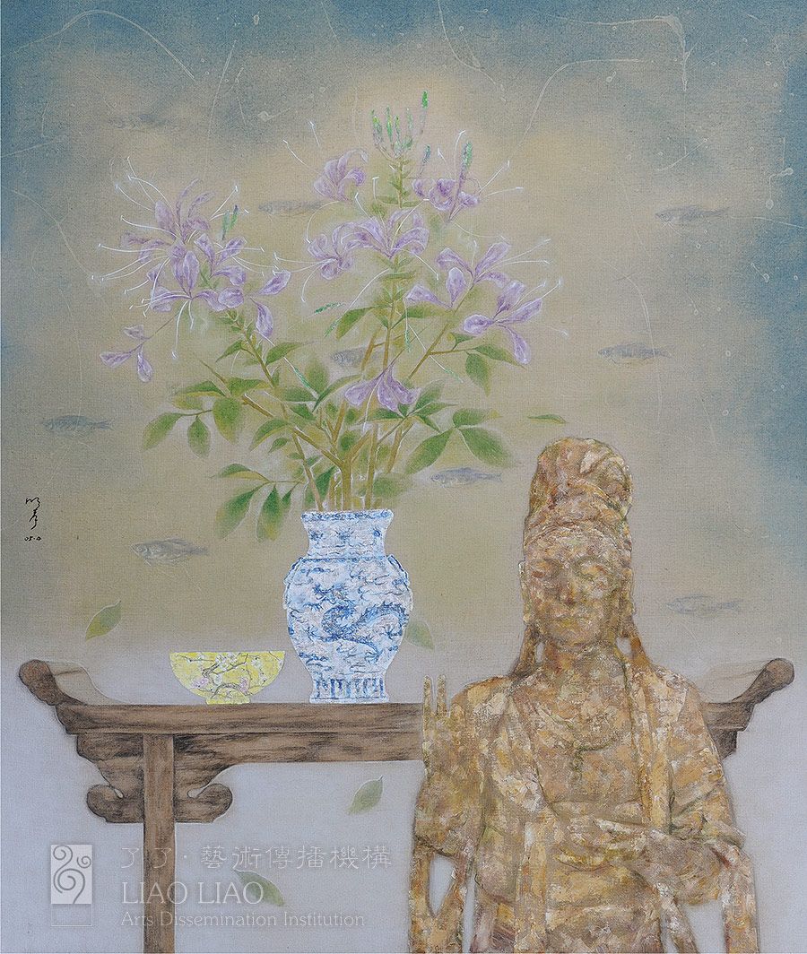 63  《瓶花》  122×145cm