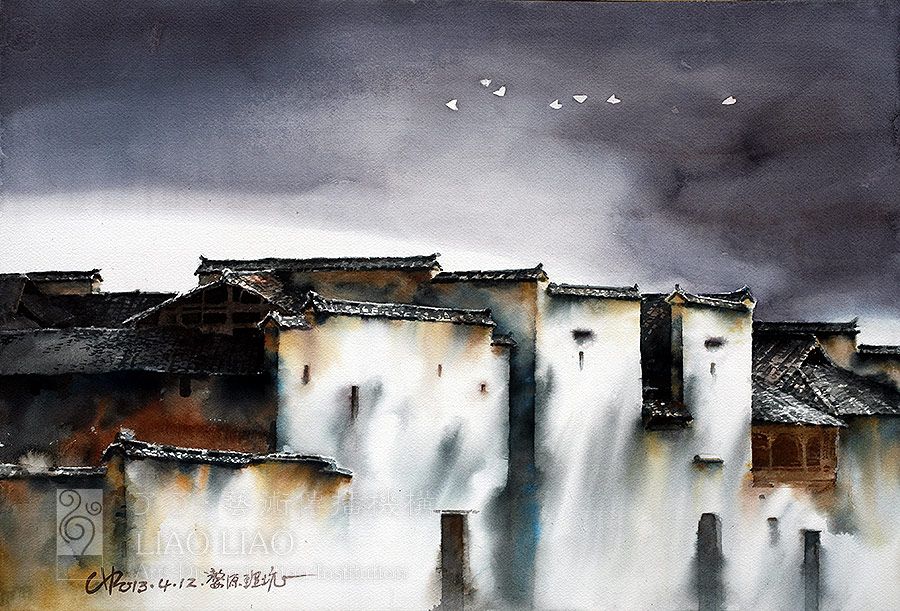 30  《老宅院即景》  77×52cm