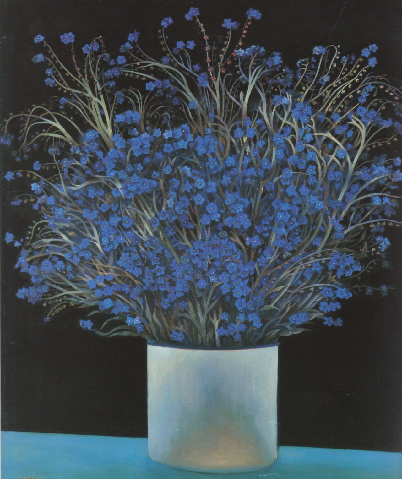 10《勿忘我》70×85.5cm布面油画2005年