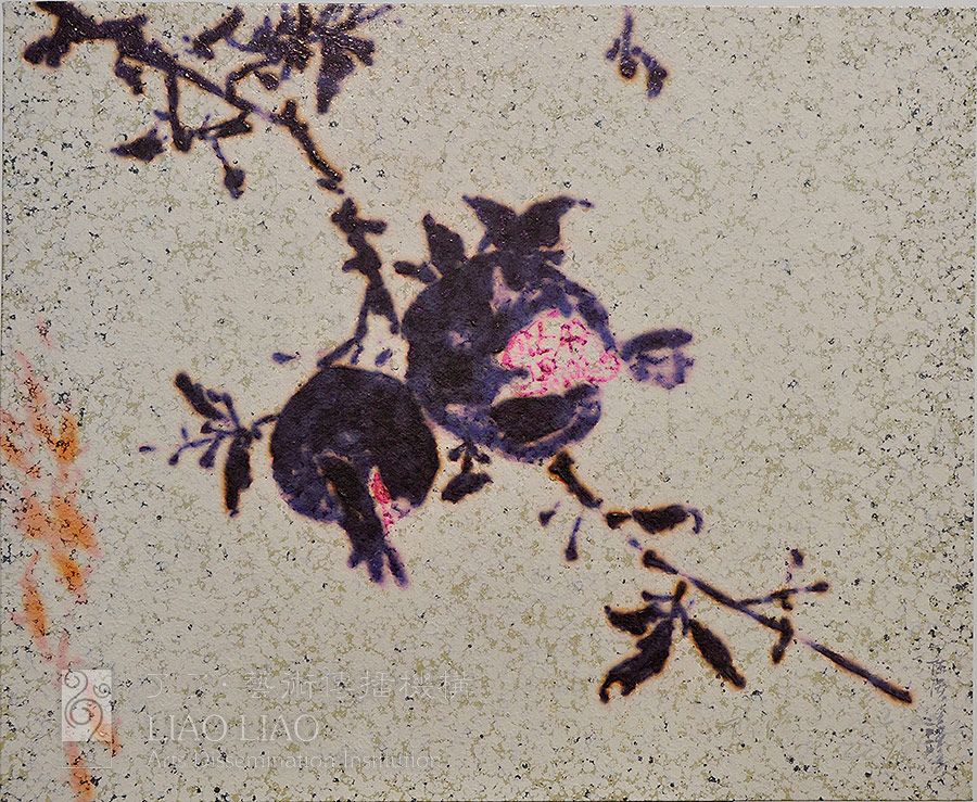 9  《再造.明.陈淳.花卉图选一》  67×55cm