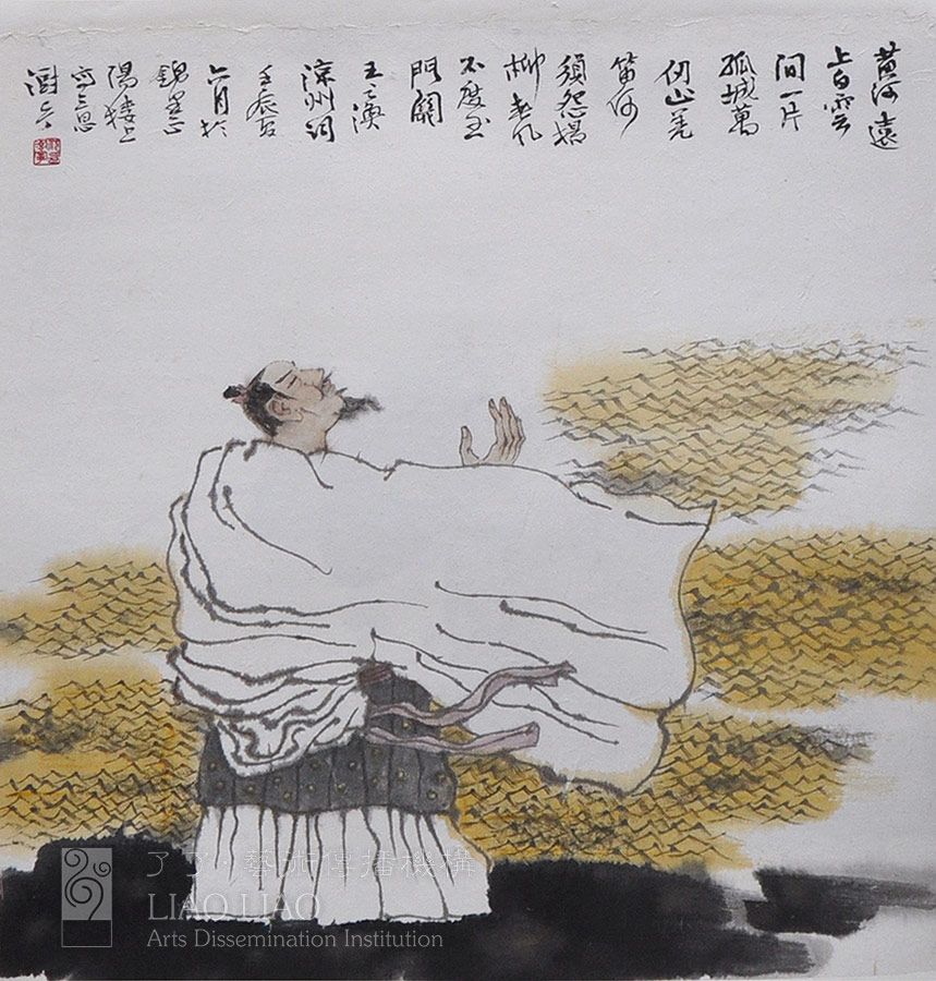 三尺斗10  《凉州词·王之涣》  53×50cm