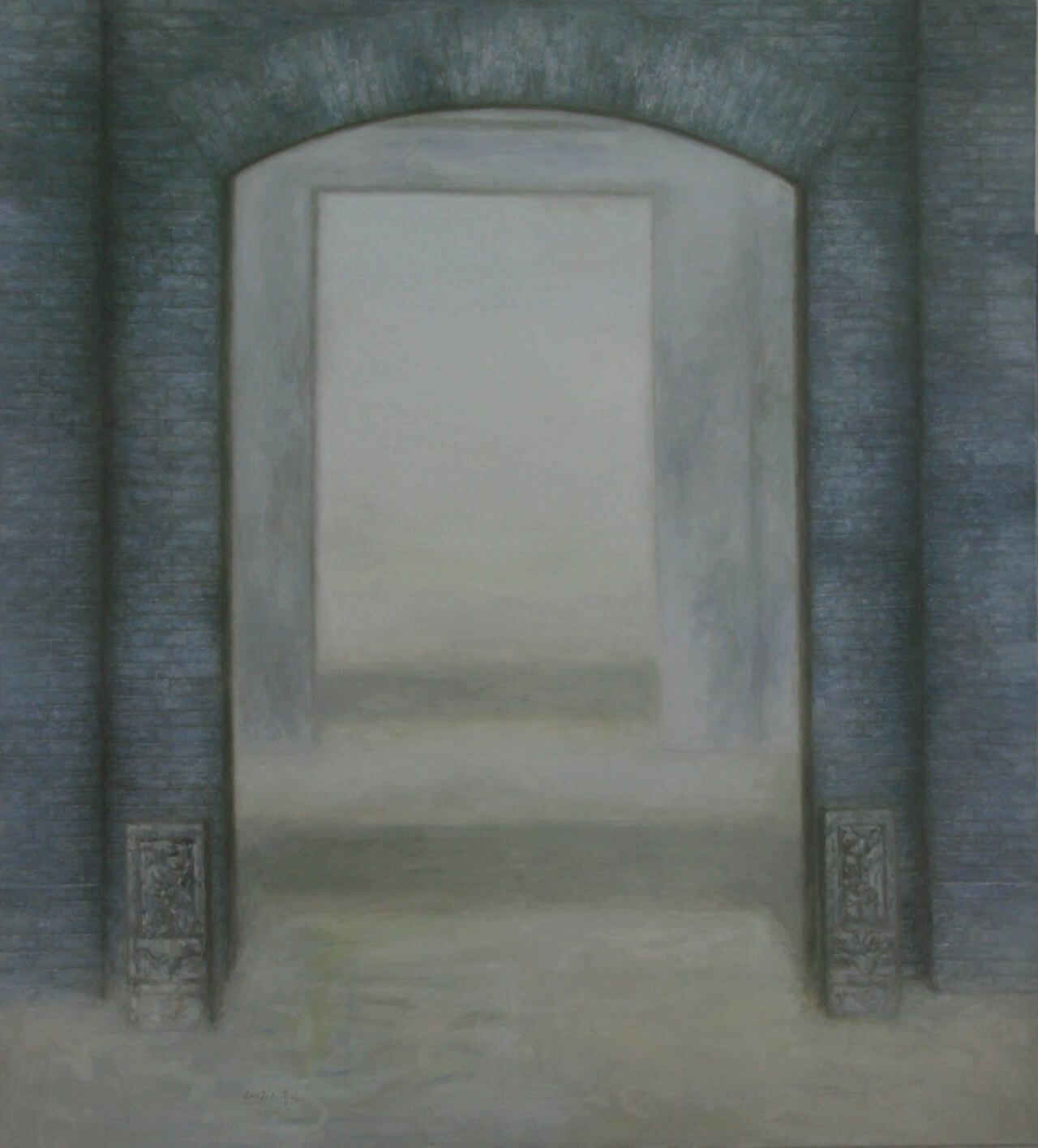 16《门影》180×200cm布面油画2008年