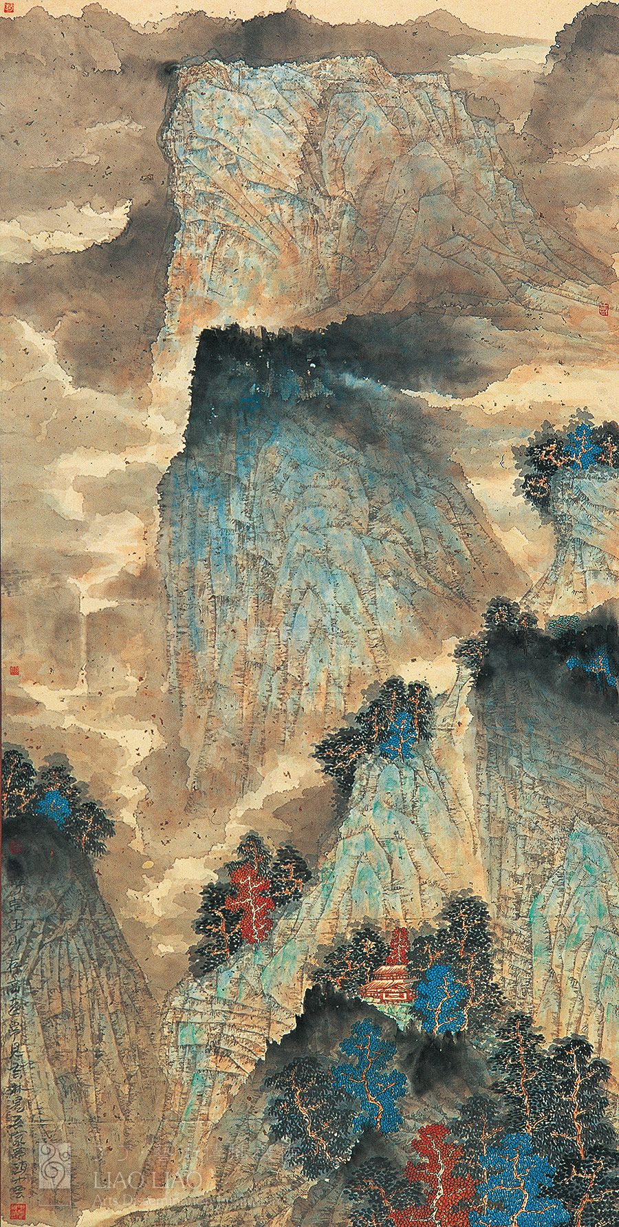 四尺2  《静泉玉山》  68×136cm