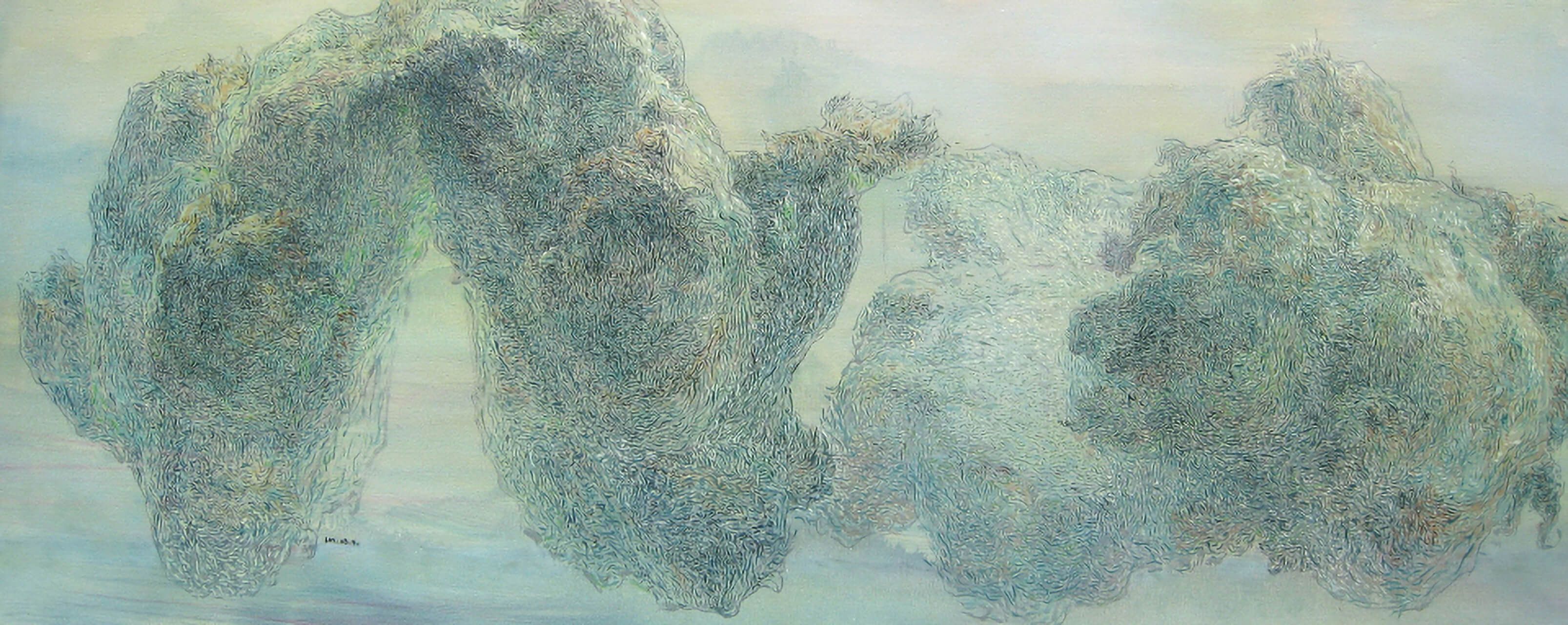 6《图境九》 180×70cm布面油画2008年